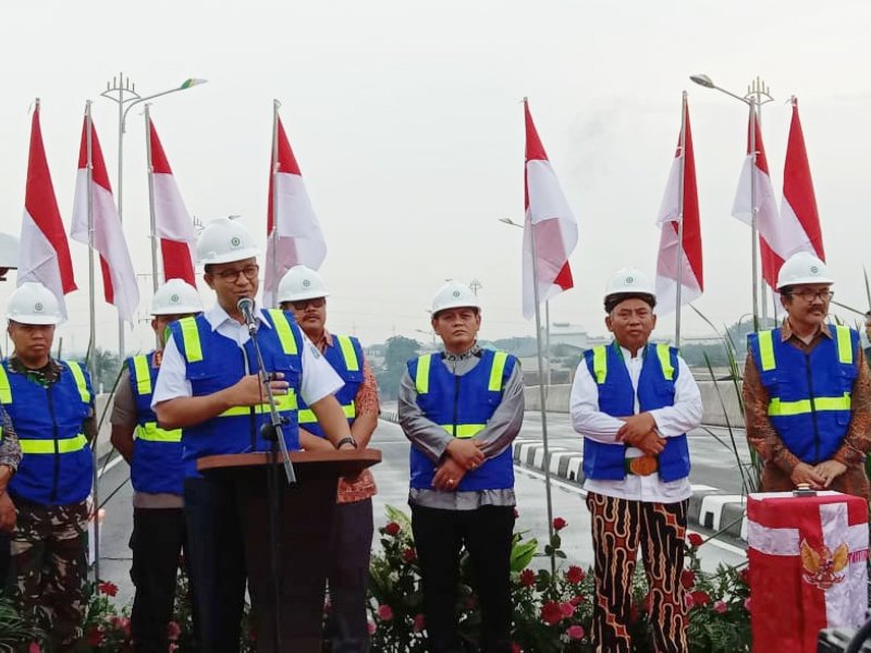 Sambutan Gubernur DKI Jakarta Anies Baswedan pada peresmian Flyover Rawapanjang dan Cipendawa